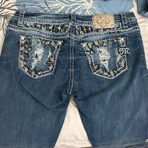 Miss Me Women's Boot Cut Jeans - Dark Blue